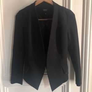 Collarless Ruffle Back Blazer